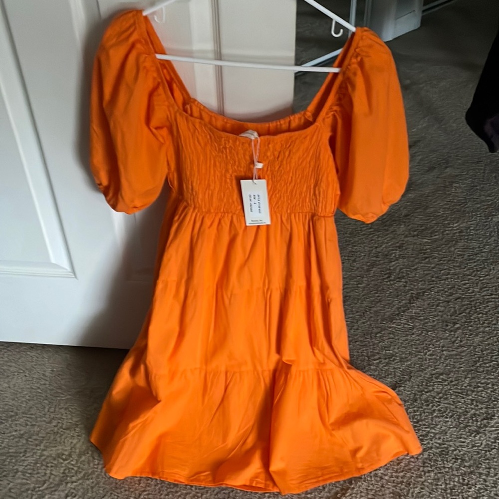 Orange  boho dress
